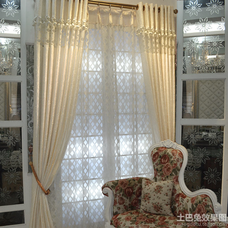 歐式田園窗簾圖片/歐式田園窗簾樣板圖 (3)