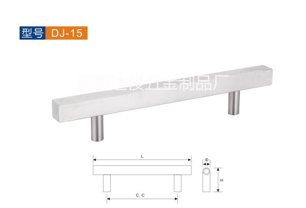 DJ15不锈钢空心方T拉手  圆脚
