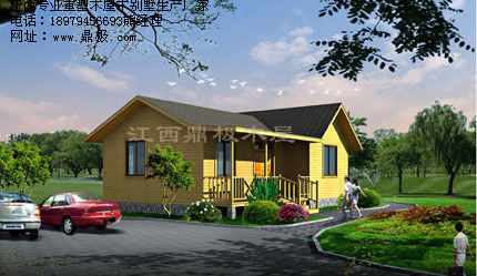 農(nóng)家樂創(chuàng)意重型木屋建筑施工圖片