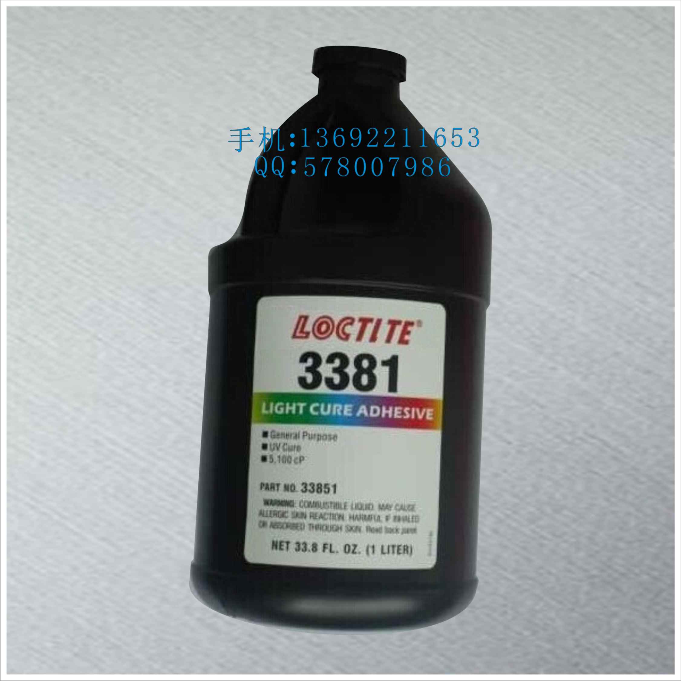 loctite樂泰3381紫外線固化膠1L圖片