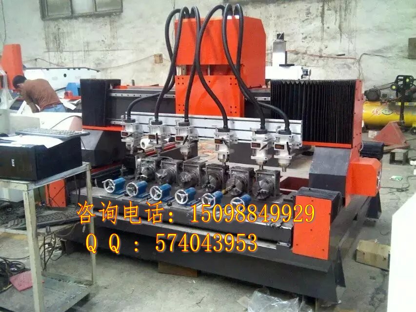 一拖六石材雕刻機、多頭立體石材機圖片