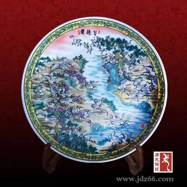高檔陶瓷盤(pán) 新款高檔陶瓷盤(pán)送人圖片
