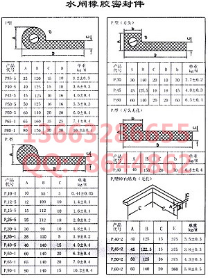 惠安县P60闸门橡胶止水皮图片