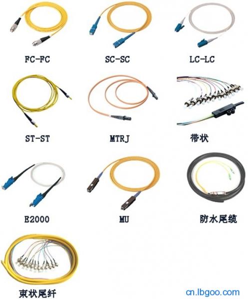 供应跳线/尾纤  12芯束状尾纤 SC/FC/LC