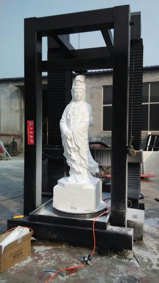 大型立式佛像人物龍柱雕刻機(jī)圖片