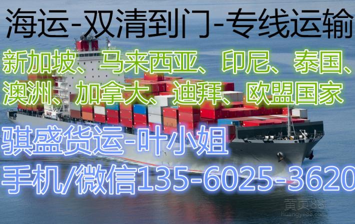 广州市新加坡海运双清到门专线运输厂家