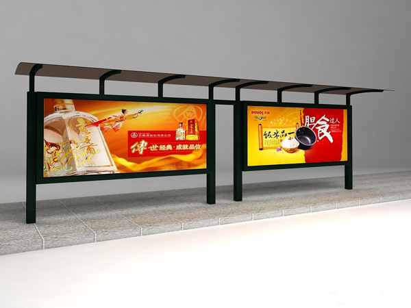 鄉(xiāng)鎮(zhèn)候車亭滾動廣告候車亭廠家圖片