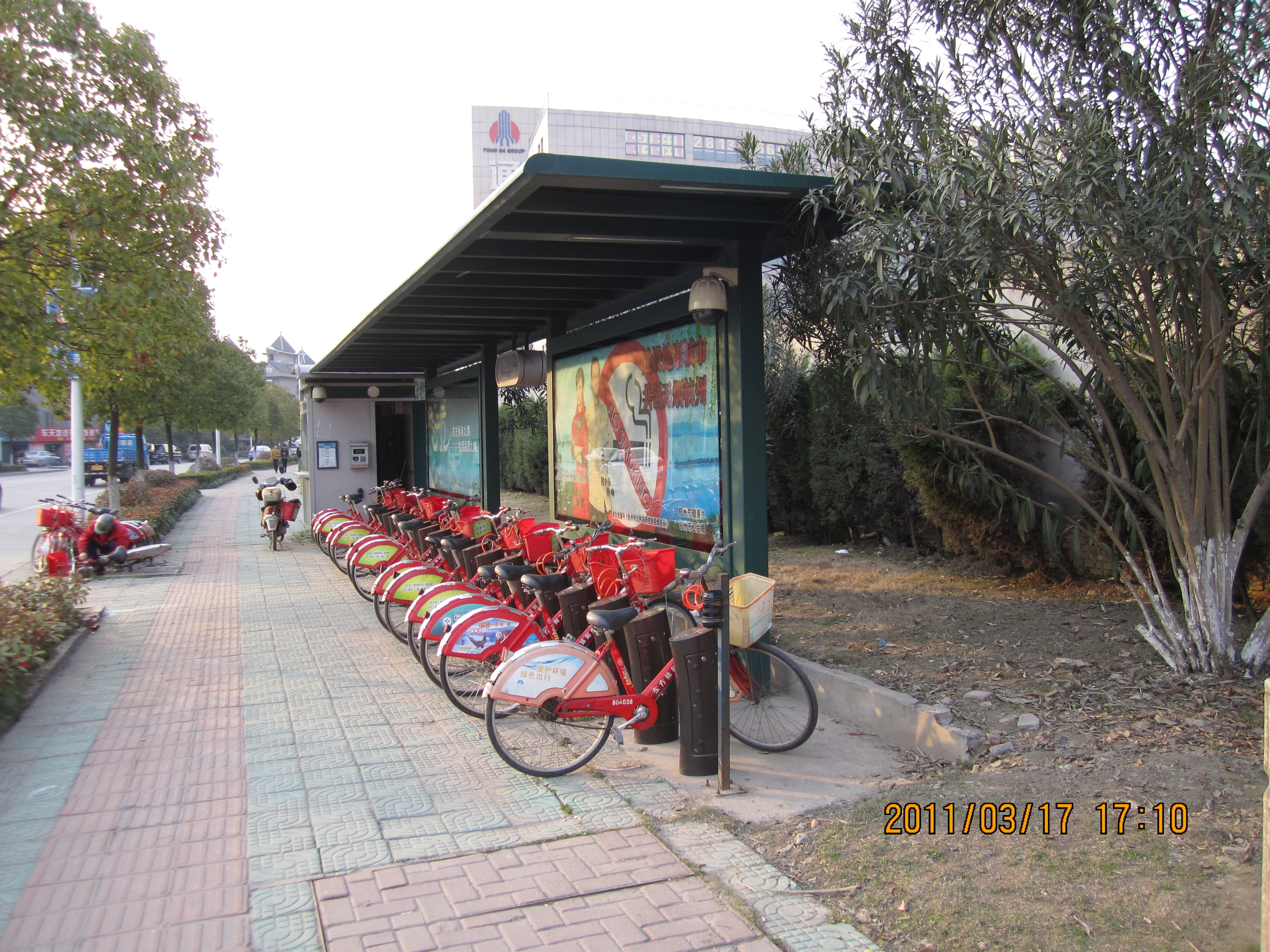 自行車棚尺寸圖片/自行車棚尺寸樣板圖 (1)