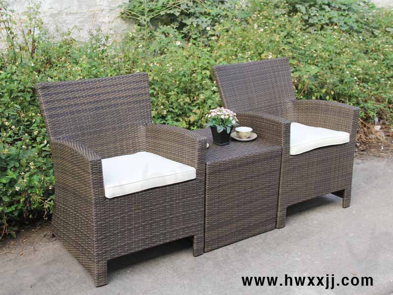 別墅陽臺桌椅 戶外休閑藤編椅圖片