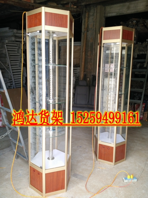旋轉(zhuǎn)六角展柜圖片/旋轉(zhuǎn)六角展柜樣板圖 (2)