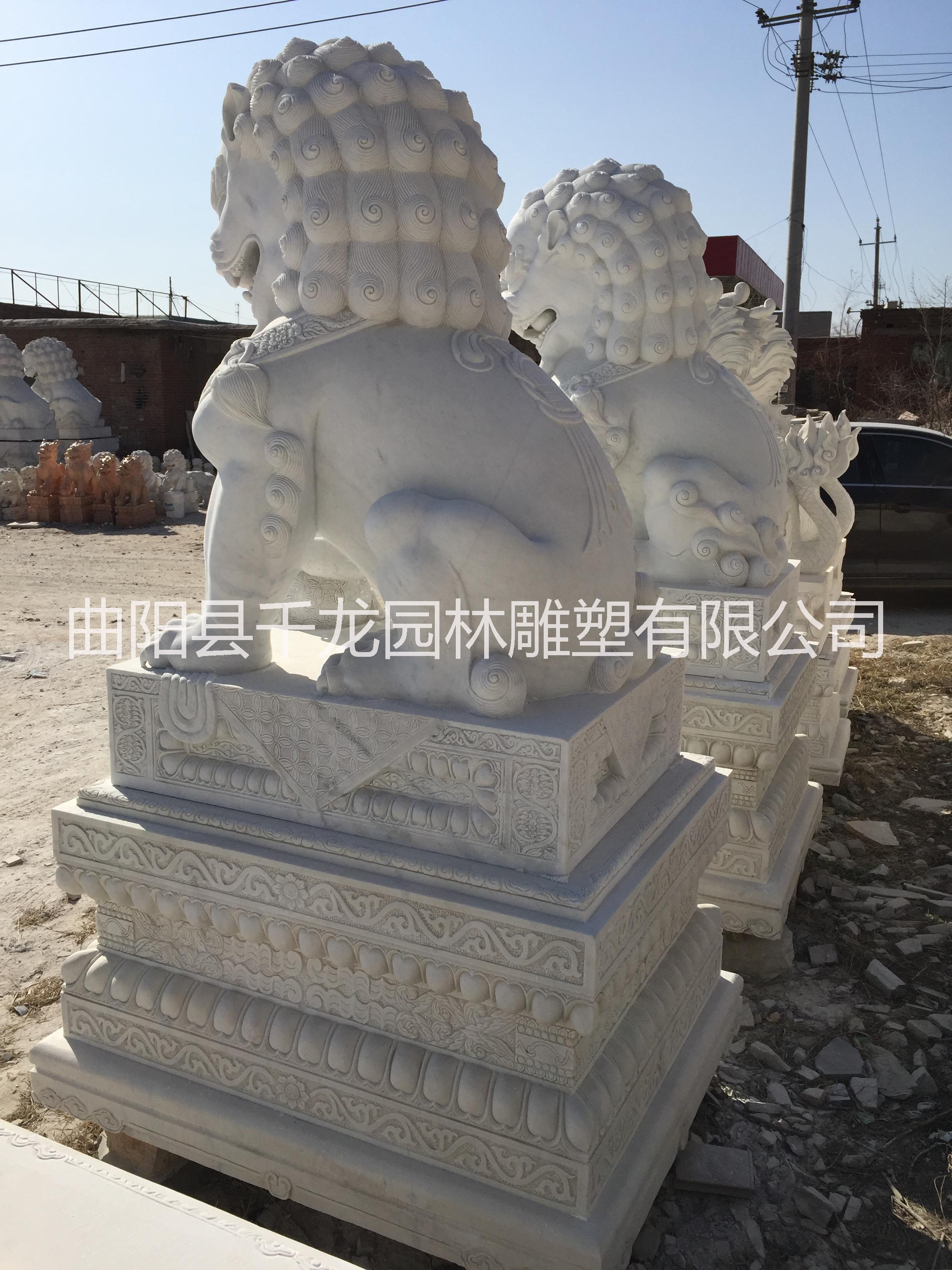 漢白玉石獅子圖片/漢白玉石獅子樣板圖 (2)