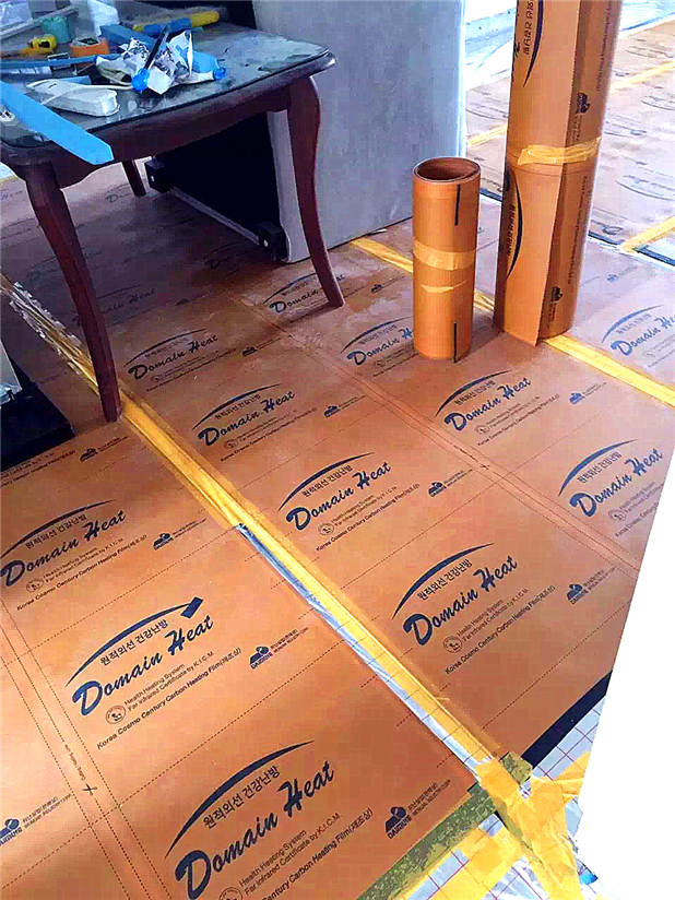 韓國地暖，碳纖維面狀發(fā)熱板，電地圖片