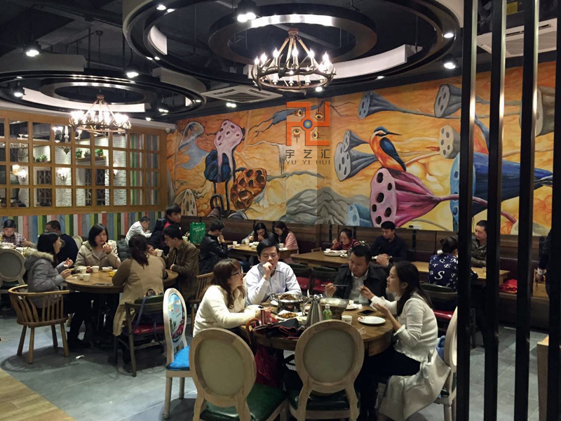 餐廳壁畫圖片/餐廳壁畫樣板圖 (2)