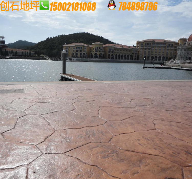 供應(yīng)用于地面的壓膜路面，彩色混凝土壓膜地坪