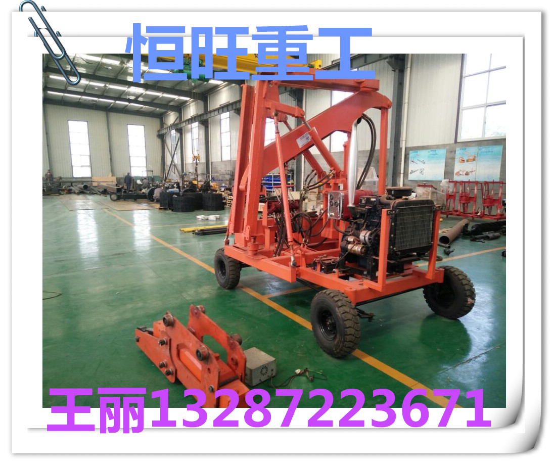 供應(yīng)護欄打樁機爬坡能力強打樁機