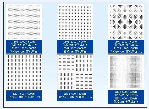 上海穿孔（石膏）吸声板 上海穿孔【石膏】吸声板图片