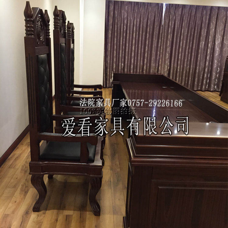 愛看 審判庭家具 實(shí)木法官椅 *桌椅廠 實(shí)木木皮法官臺(tái)