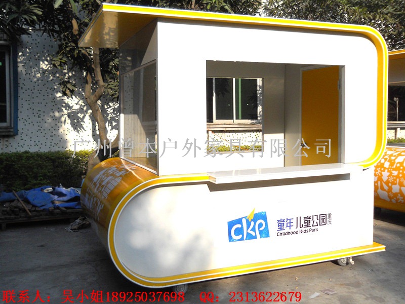 定制 廠家直銷防腐木售貨車 防腐木售貨車 可移動(dòng)售貨亭 奶茶車