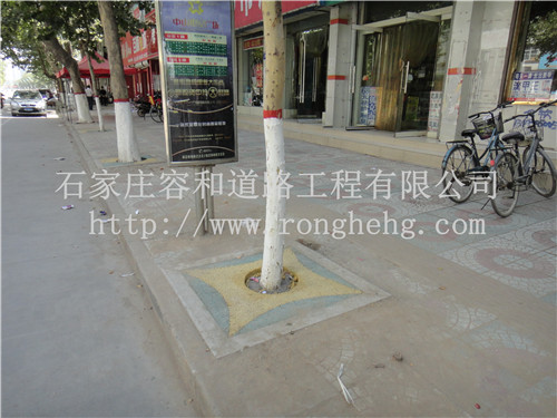 石家莊廣場(chǎng)小區(qū)公園藝術(shù)透水地坪施工 彩色圖案地面施工