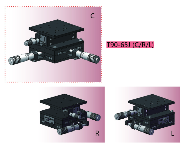 厂家直销XYZ轴微调架 光学调整架，十字交叉导轨滑台 T90-65J 厂家直销XYZ轴微调架光学调整架图片