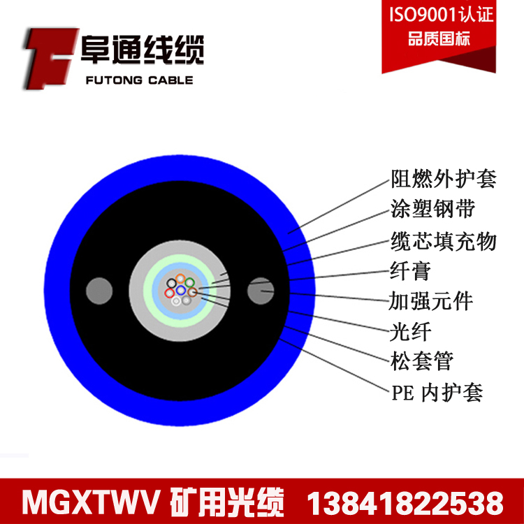 供應(yīng)12芯層絞式礦用光纜/12芯礦用光纜/MGTSV-12B1