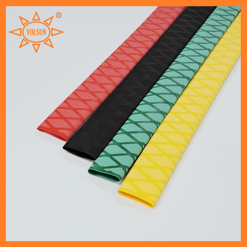 防滑熱縮管 防滑花紋熱縮管 魚(yú)竿桿把防護(hù)熱縮管 彩色熱縮管