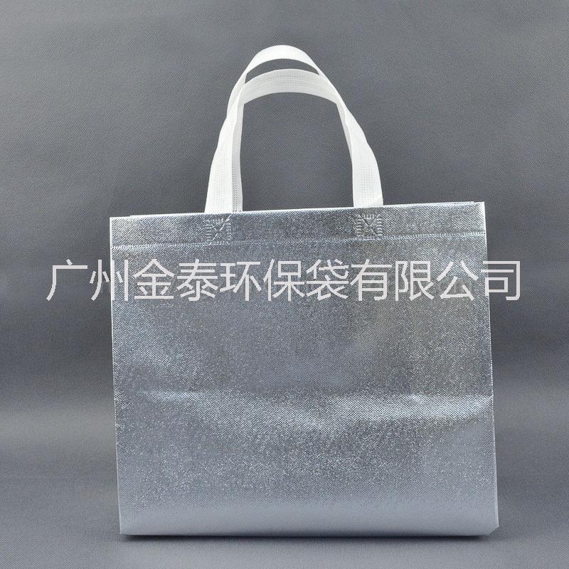 銀色覆膜一體無紡布袋廣告袋服裝袋