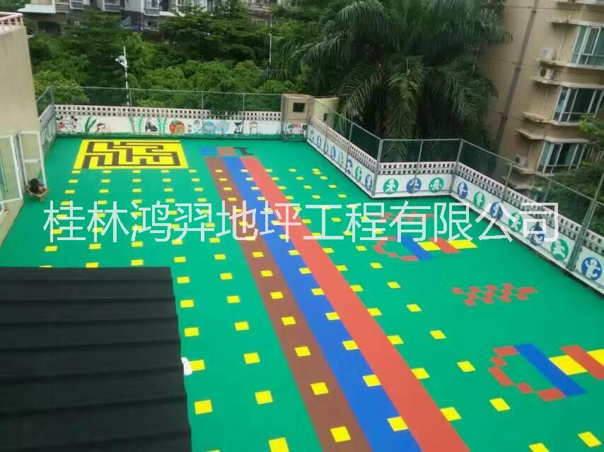 廣西幼兒園地面運動地板，幼兒園地板室外地面價格，幼兒園走廊地面