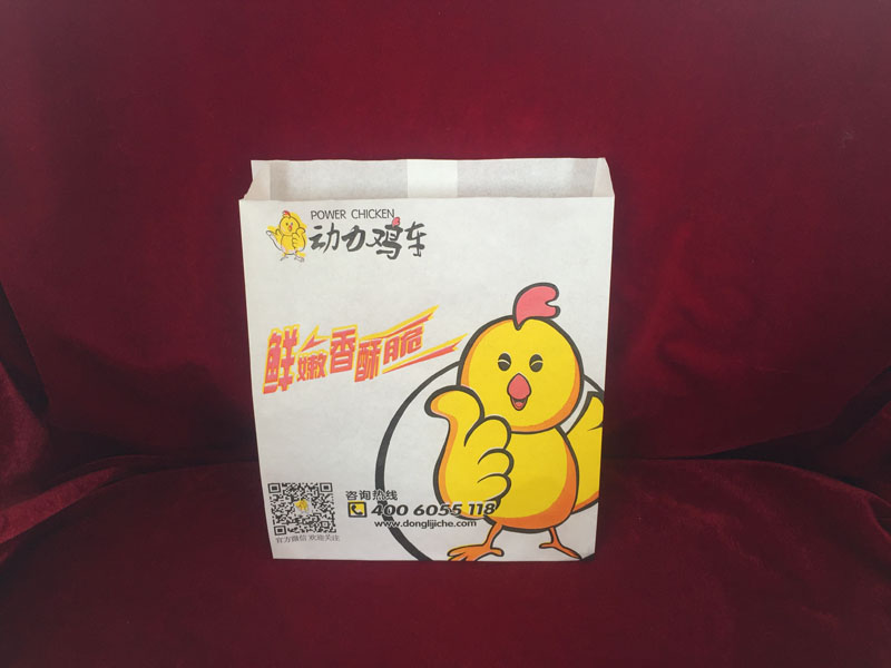 雞排紙袋，防油紙袋，定制logo圖片