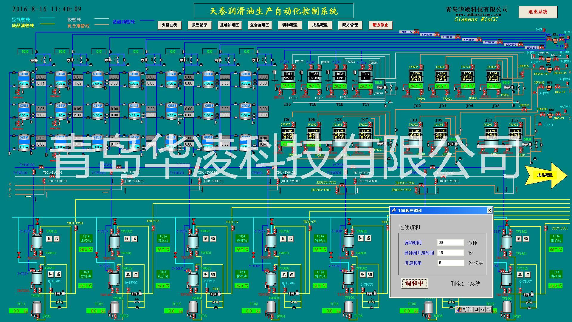 供應(yīng)潤滑油生產(chǎn)自動化控制系統(tǒng)圖片
