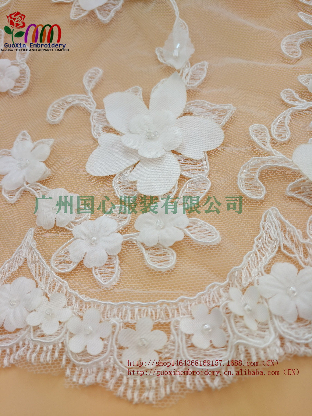 婚紗禮服蕾絲3D立體花圖片/婚紗禮服蕾絲3D立體花樣板圖 (2)