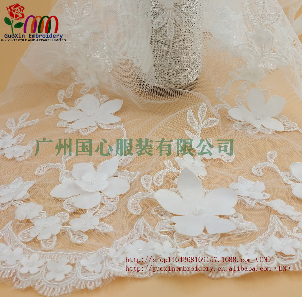 婚纱礼服蕾丝3D立体花图片