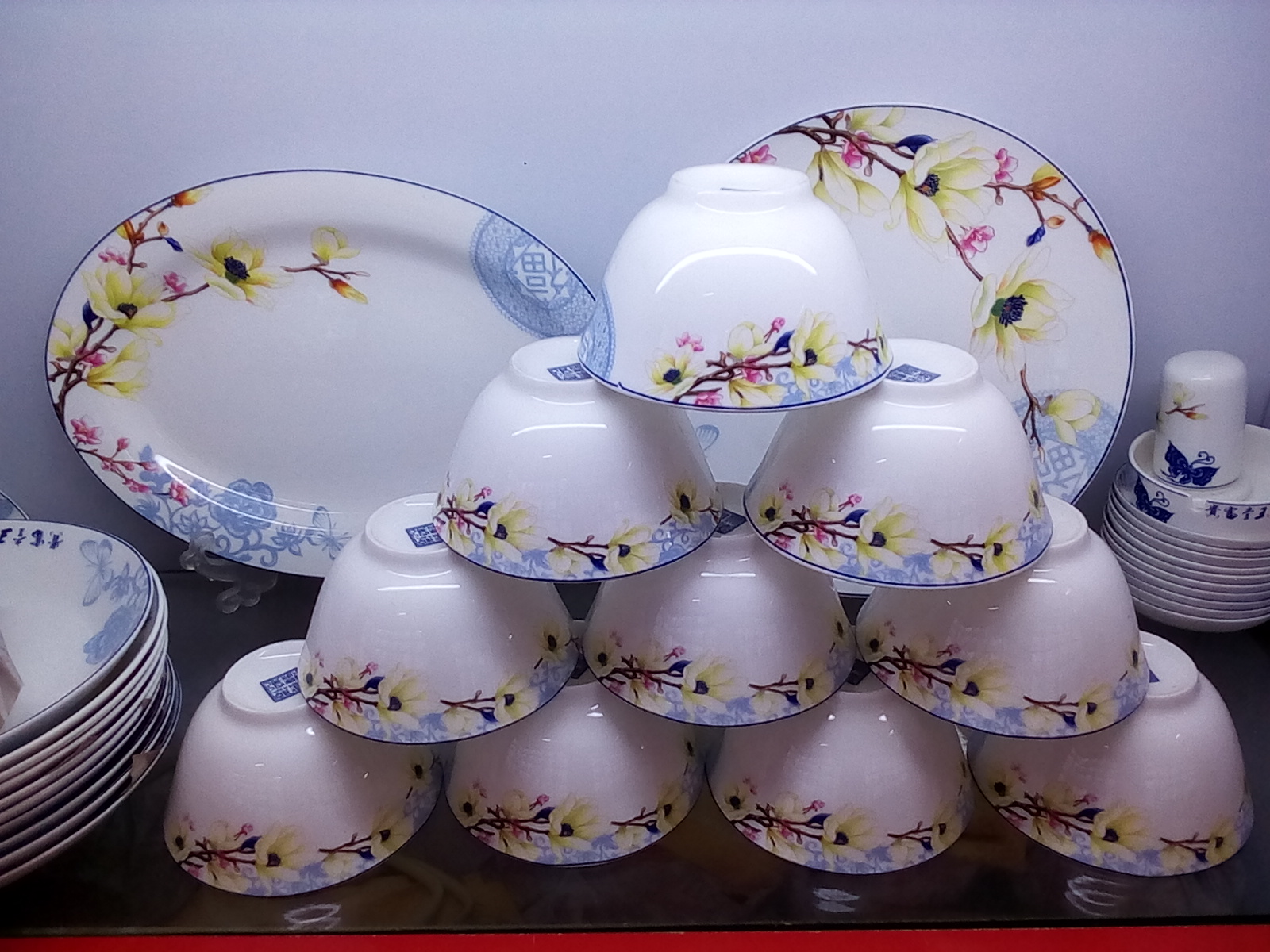 景德鎮(zhèn)廠家直銷青花套裝陶瓷餐具 陶瓷餐具生產(chǎn)加工