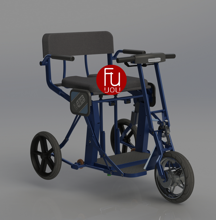 全自動(dòng)可折疊電動(dòng)小三輪車(chē) 老年人殘障人士的出行助手