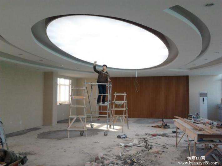 一色天白色透光膜天花裝飾圖片/一色天白色透光膜天花裝飾樣板圖 (3)