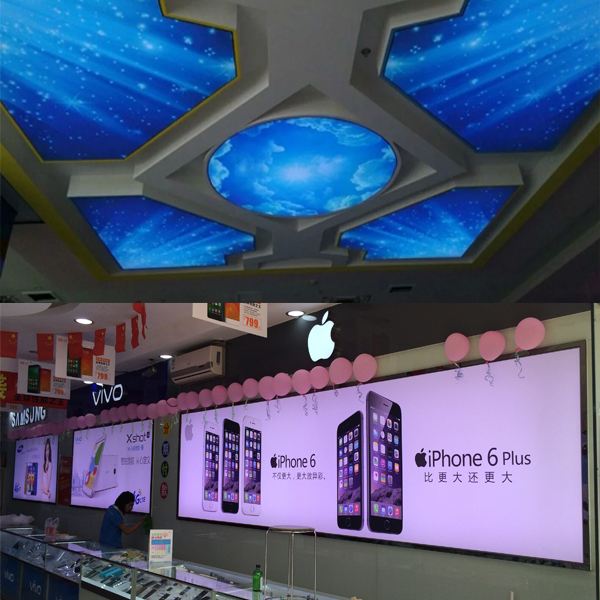 一色天寫真軟膜天花、惠州裝飾工程、高清寫真室內(nèi)吊頂裝飾