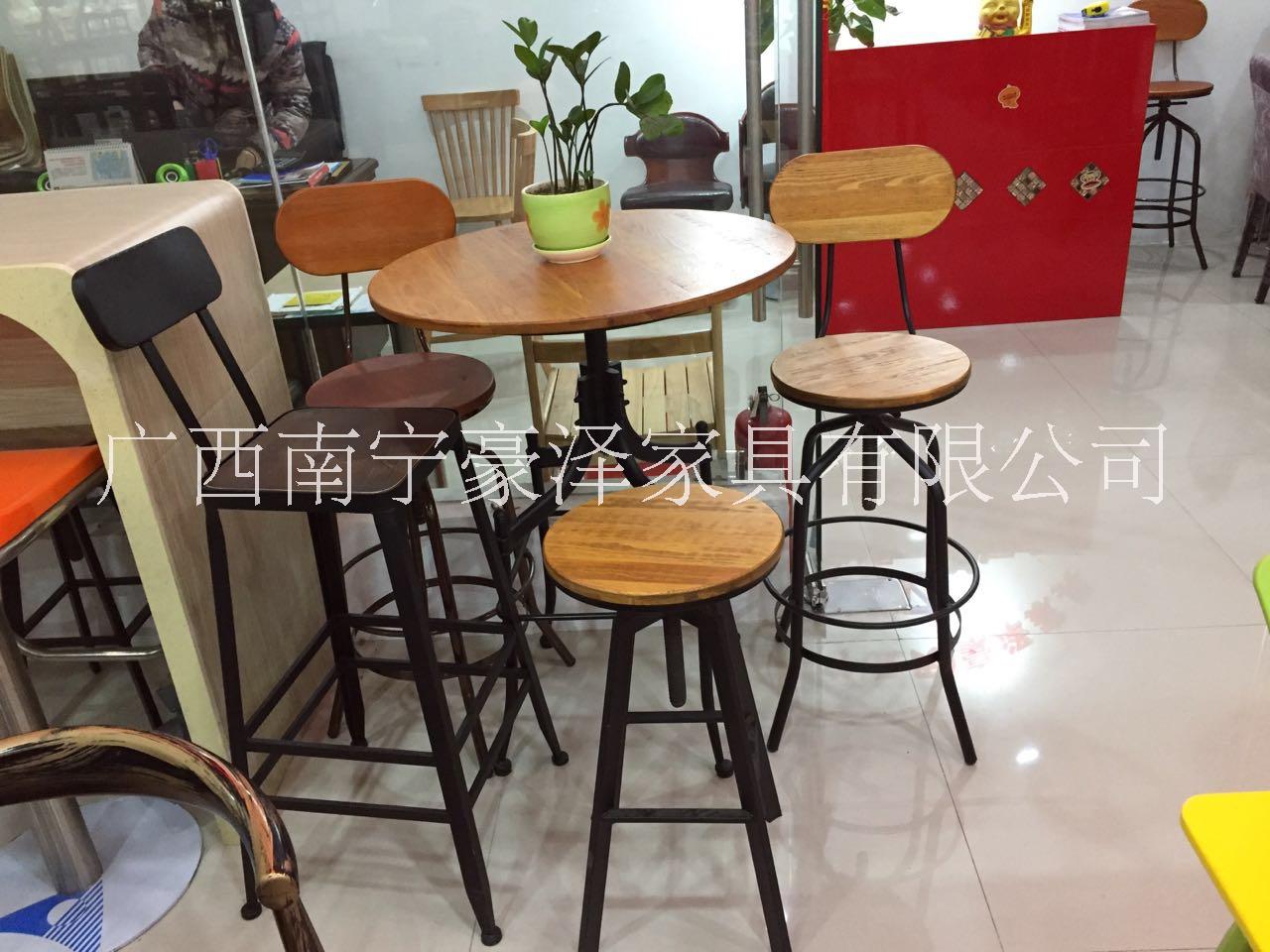 實木休閑高吧 實木休閑高吧臺凳