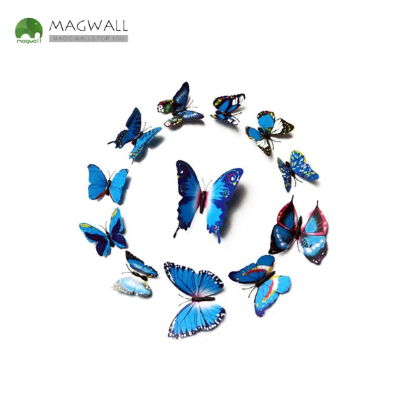 Magwall仿真3D蝴蝶磁性墙贴冰箱贴创意动态装饰墙贴套装 Magwall仿真3D蝴蝶磁性贴