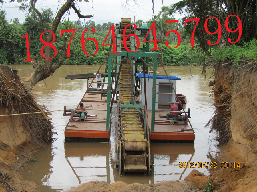 山東廠家供應喀麥隆鏈斗淘金船hc 山東廠家供應喀麥隆鏈斗淘金船h8