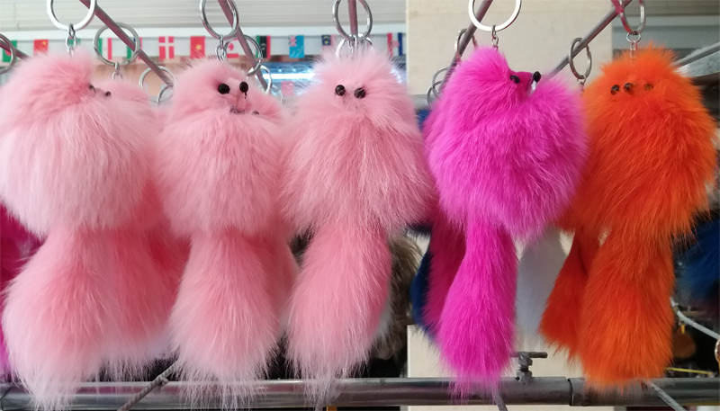毛絨小*鑰匙掛件車鑰匙扣汽車掛件包包掛件萌萌兔