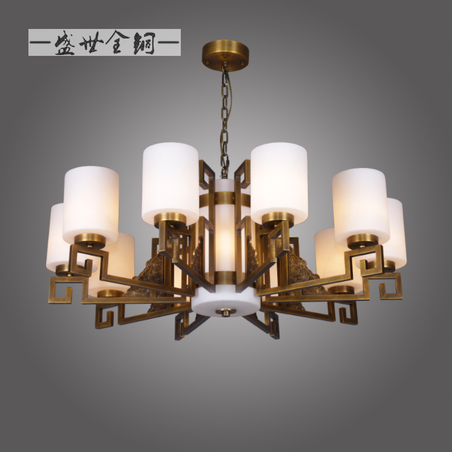 特價新中式銅燈客廳臥室仿云石銅燈圖片