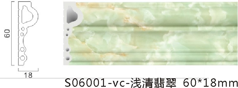 PVC线条 仿大理石电视背景墙 装饰线 6公分PVC腰线