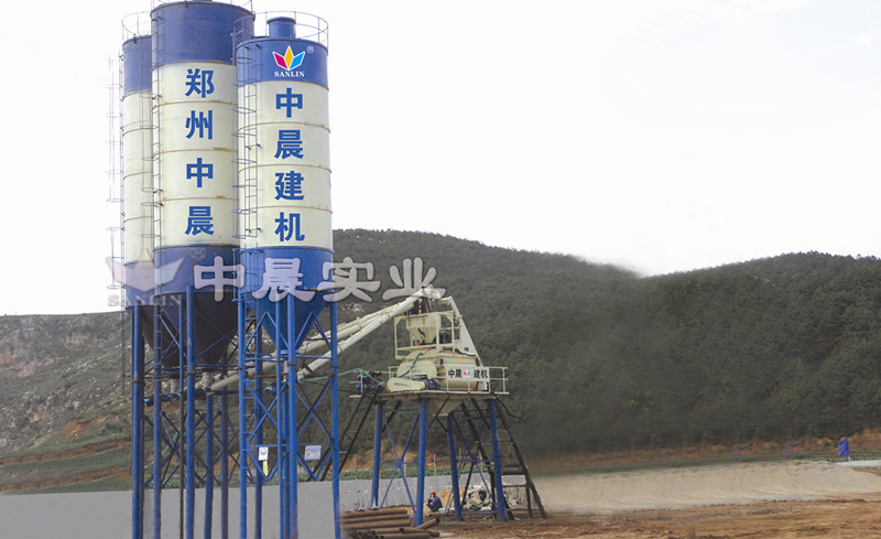 HZS50移動式混凝土攪拌站設備_混凝土攪拌站_攪拌站設備