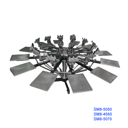 轉(zhuǎn)盤(pán)式手動(dòng)平面服裝絲印機(jī)圖片/轉(zhuǎn)盤(pán)式手動(dòng)平面服裝絲印機(jī)樣板圖 (1)