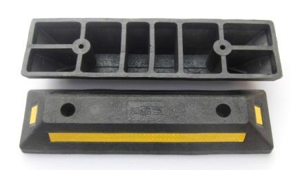 橡膠車輪檔車器橡塑汽車車庫限位器橡膠車輪定位器車位阻車止退器倒車停車*