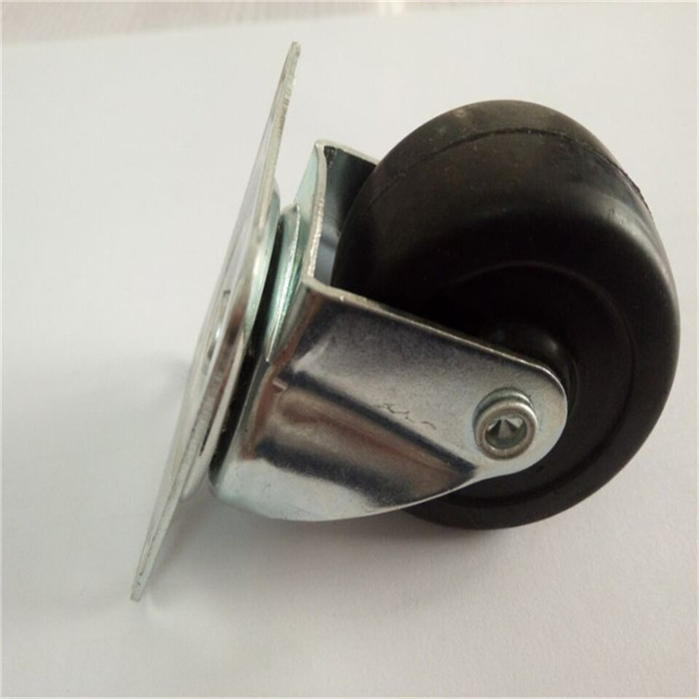 供應(yīng)輕型系列1.5寸平底萬向橡膠輪 萬向輪小輪子批發(fā)/ 橡膠腳輪 1.5寸平底萬向橡膠輪子