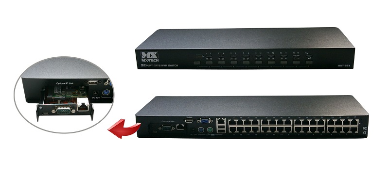 MXT321【PCT】32进1出 CAT5 KVM 切换器 USB+PS/2+OSD+KVM/32口 KVM [MXT321]