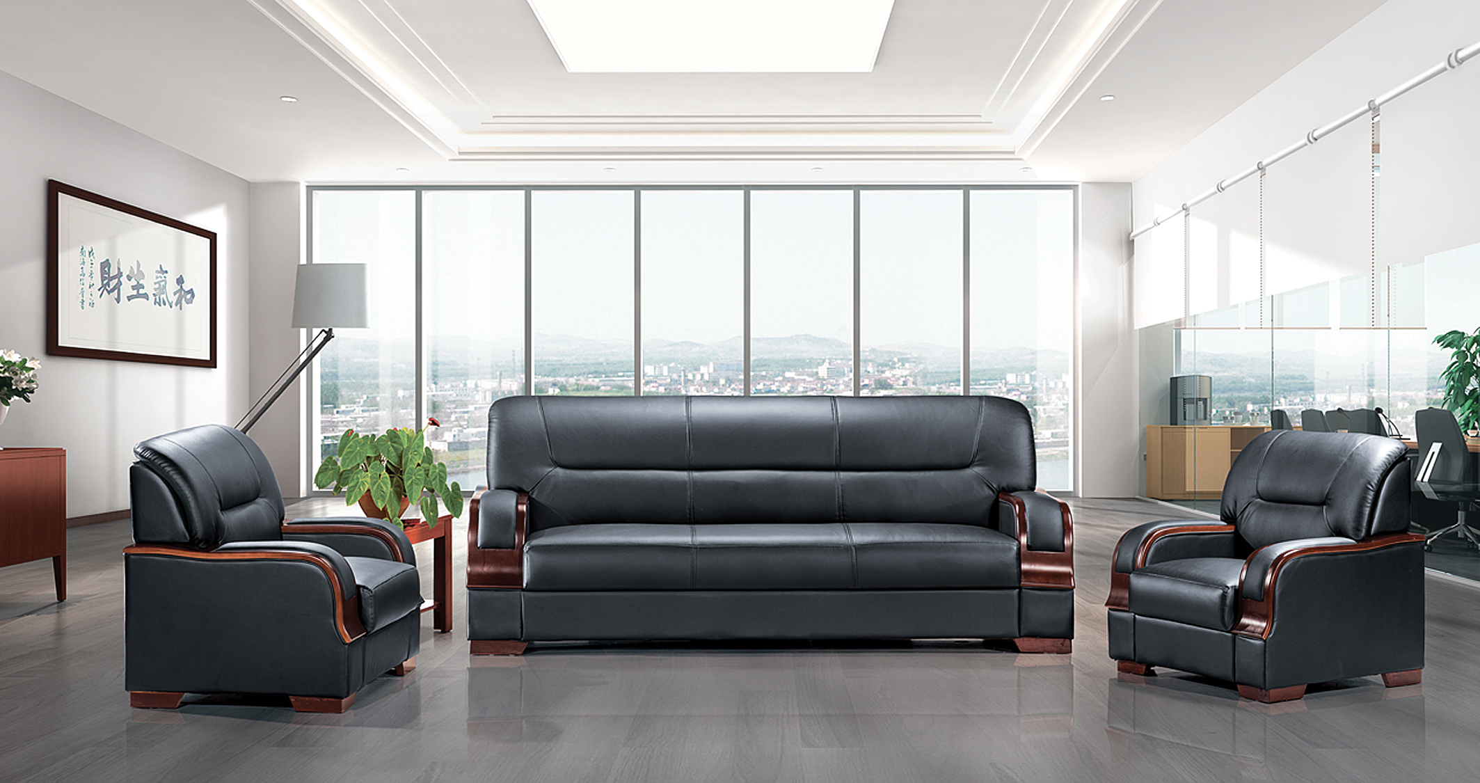 辦公沙發(fā)茶幾圖片/辦公沙發(fā)茶幾樣板圖 (2)