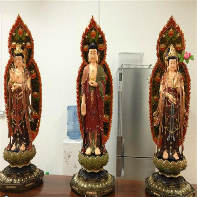 西方三圣雕塑圖片/西方三圣雕塑樣板圖 (3)