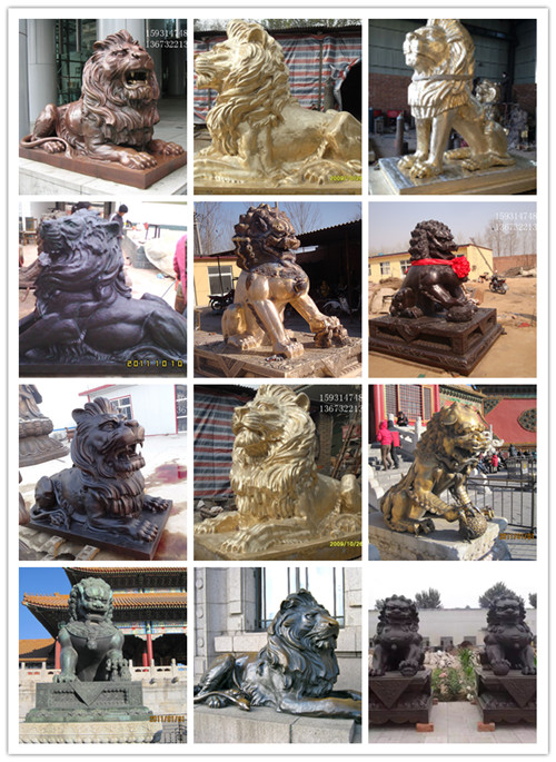 獅子雕塑價(jià)格批發(fā) 銅雕獅子廠家圖片